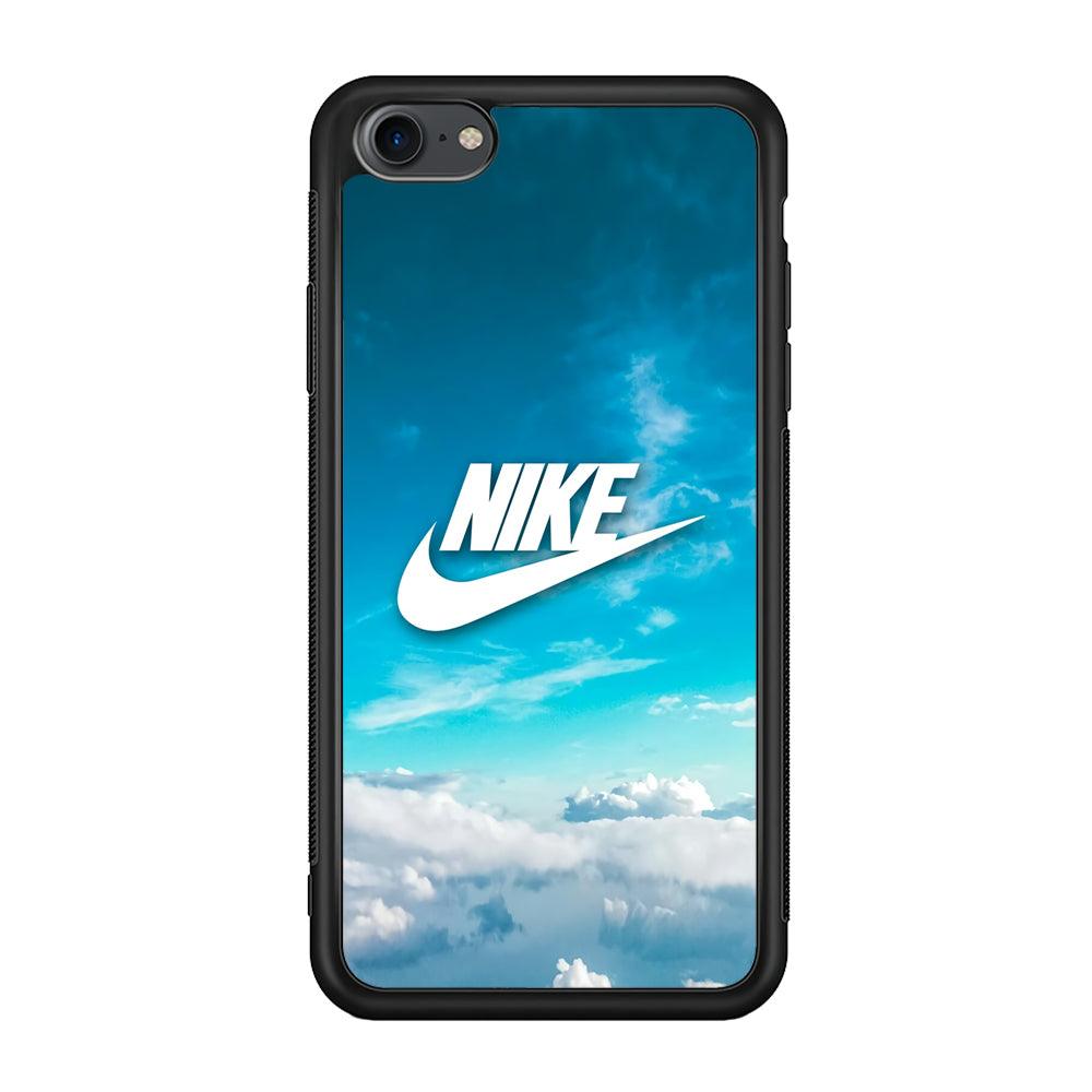 Nike Bluish Cloudy iPhone 7 Case-Rubber Black (2D Case)-Oxvistore