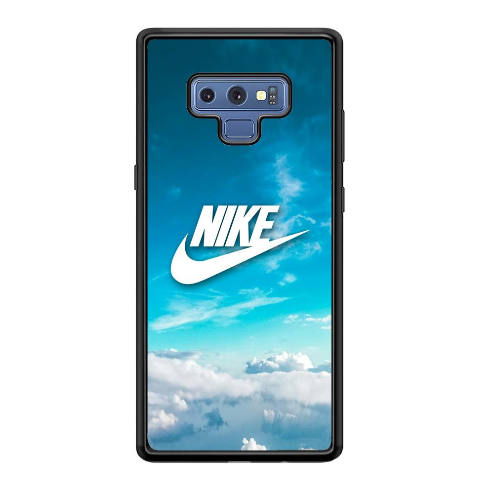Nike Bluish Cloudy Samsung Galaxy Note 9 Case-Rubber Black (2D Case)-Oxvistore