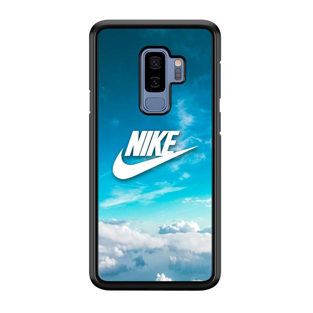 Nike Bluish Cloudy Samsung Galaxy S9 Plus Case-Rubber Black (2D Case)-Oxvistore