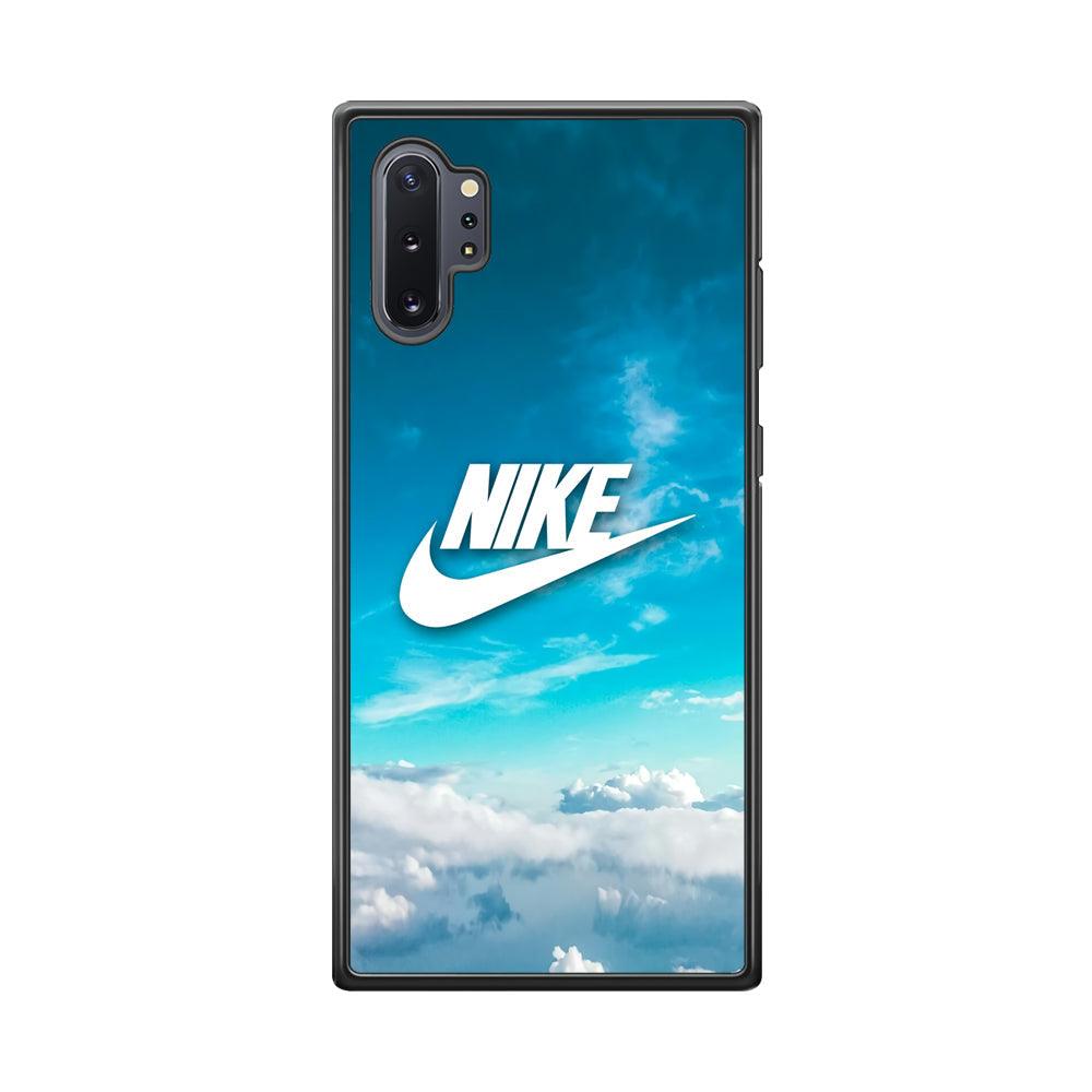 Nike Bluish Cloudy Samsung Galaxy Note 10 Plus Case-Rubber Black (2D Case)-Oxvistore