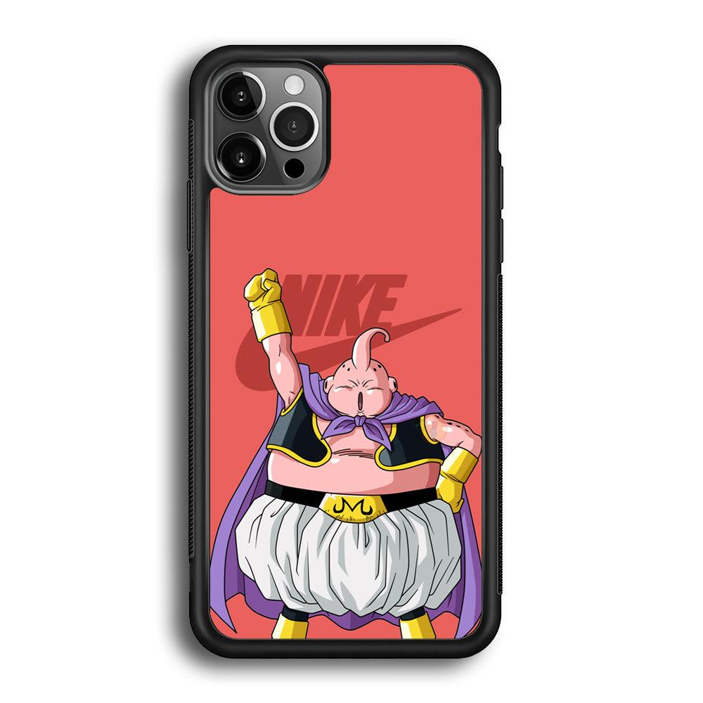 Nike Boo Pink iPhone 12 Pro Max Case-Rubber Black (2D Case)-Oxvistore