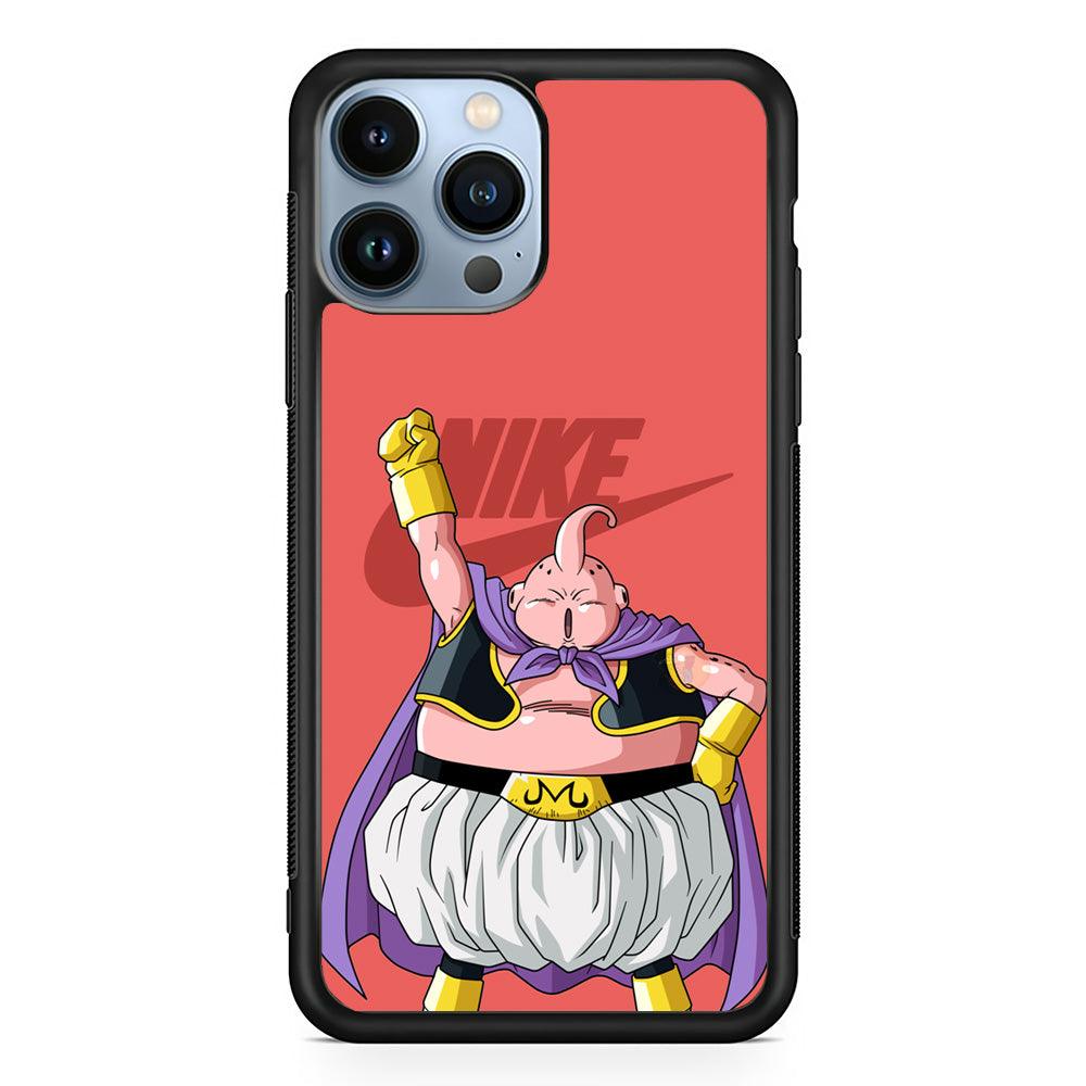 Nike Boo Pink iPhone 14 Pro Max Case-Rubber Black (2D Case)-Oxvistore