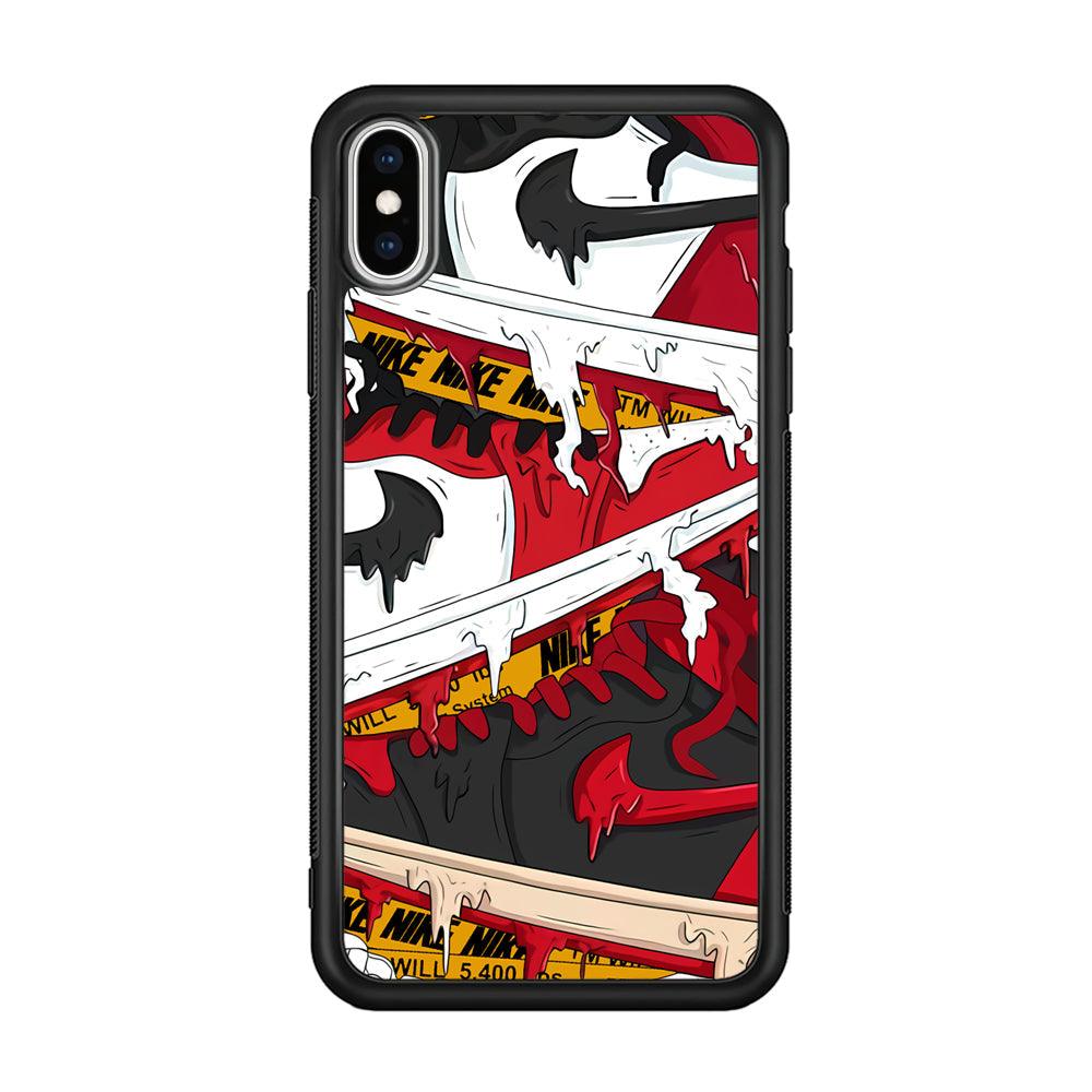 Nike Break The Limit iPhone Xs Max Case-Rubber Black (2D Case)-Oxvistore
