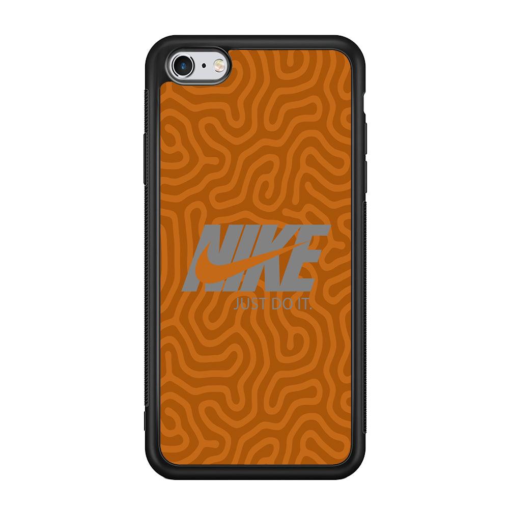 Nike Brown Maze iPhone 6 Plus | 6s Plus Case-Rubber Black (2D Case)-Oxvistore