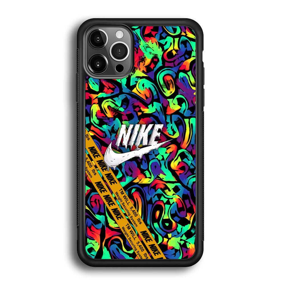 Nike Brushing The Canvas iPhone 12 Pro Case-Rubber Black (2D Case)-Oxvistore