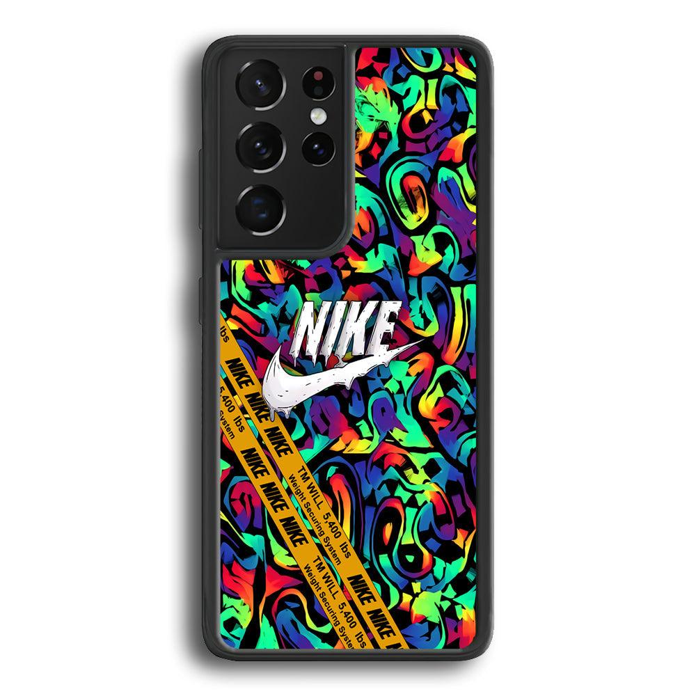 Nike Brushing The Canvas Samsung Galaxy S21 Ultra Case-Rubber Black (2D Case)-Oxvistore