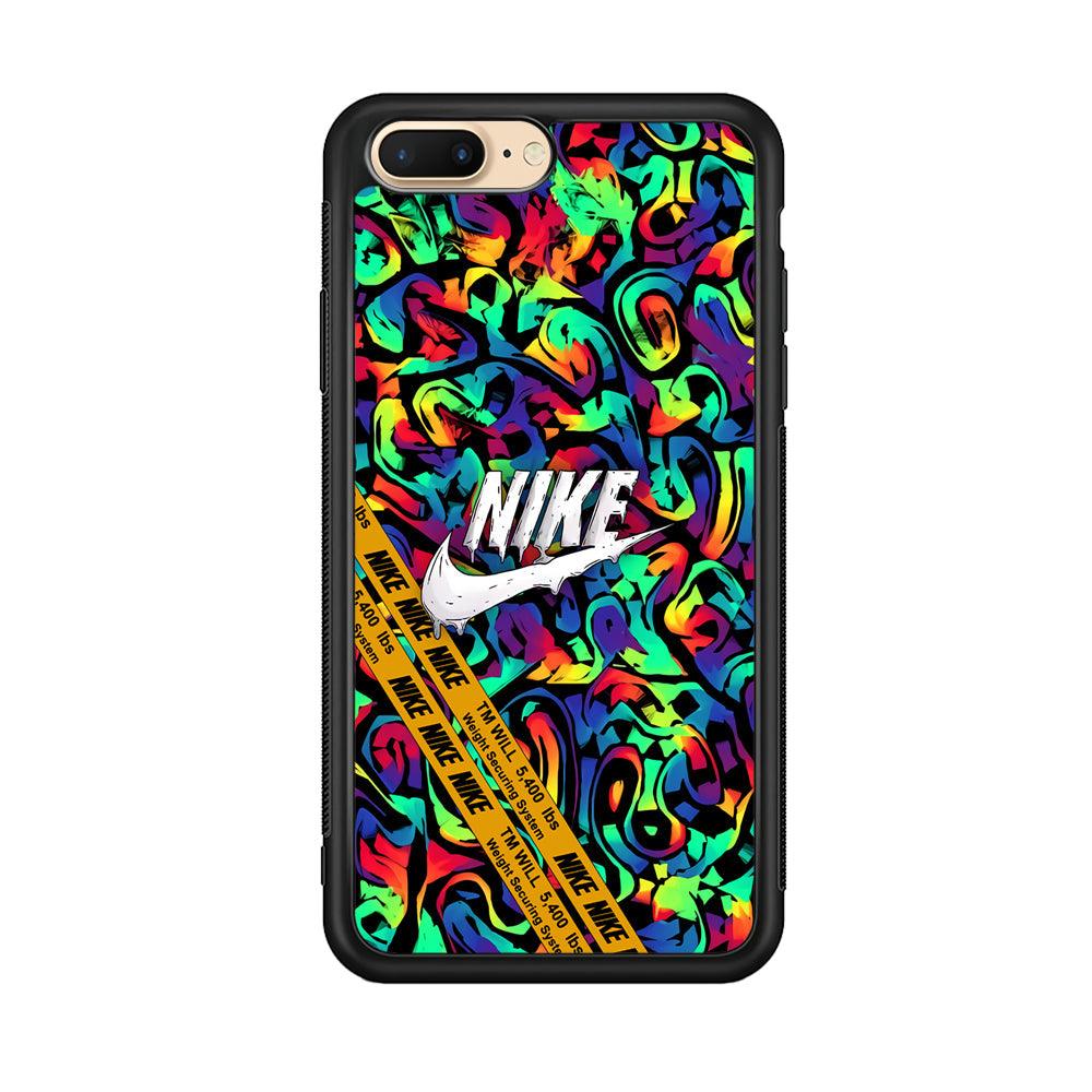 Nike Brushing The Canvas iPhone 8 Plus Case-Rubber Black (2D Case)-Oxvistore