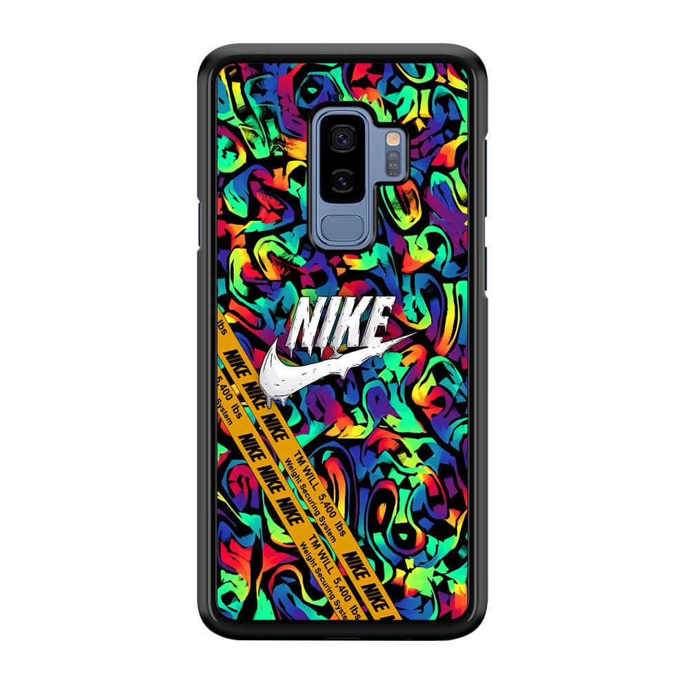Nike Brushing The Canvas Samsung Galaxy S9 Plus Case-Rubber Black (2D Case)-Oxvistore