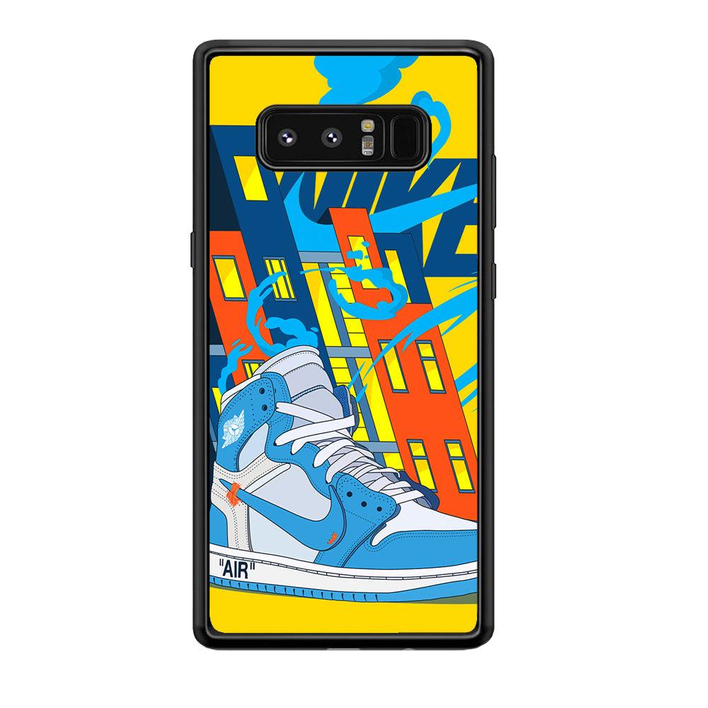 Nike Building of Style Samsung Galaxy Note 8 Case-Rubber Black (2D Case)-Oxvistore