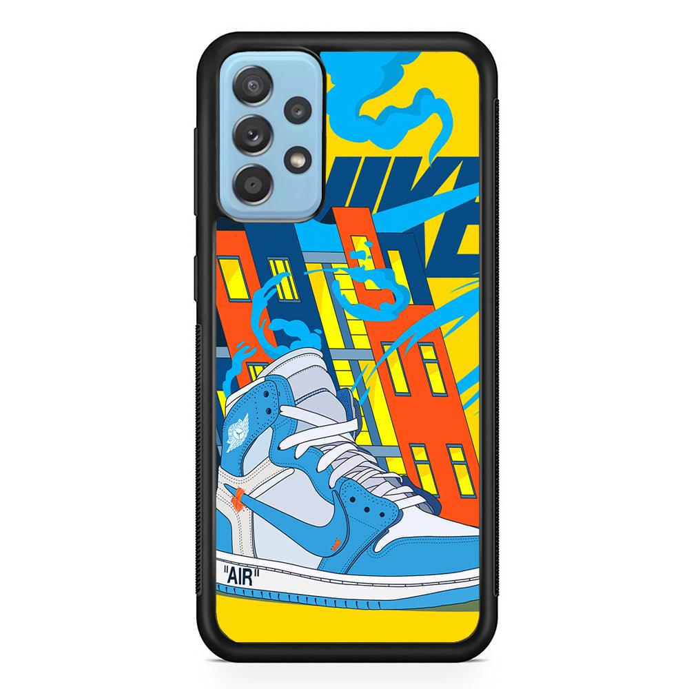 Nike Building of Style Samsung Galaxy A72 Case-Rubber Black (2D Case)-Oxvistore