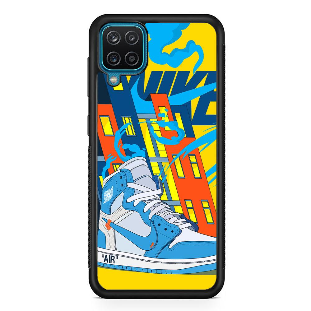Nike Building of Style Samsung Galaxy A12 Case-Rubber Black (2D Case)-Oxvistore
