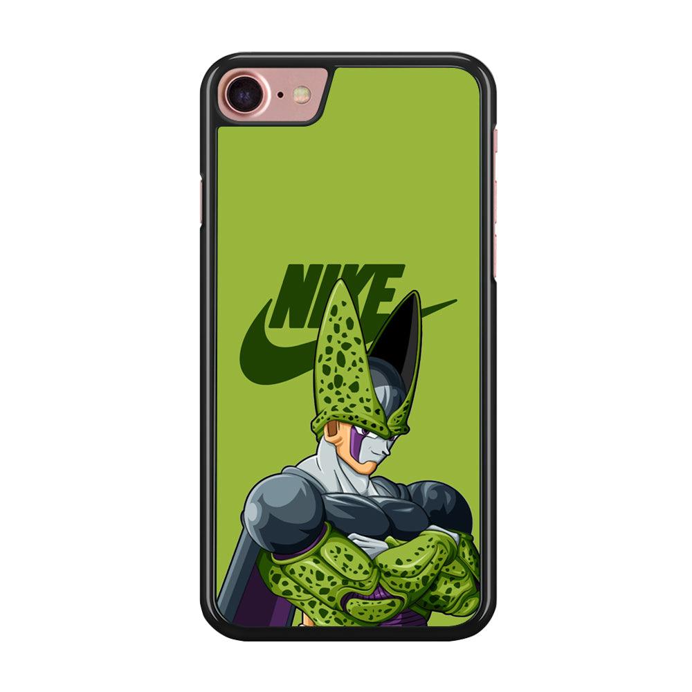 Nike Cell Green iPhone 8 Case-Rubber Black (2D Case)-Oxvistore