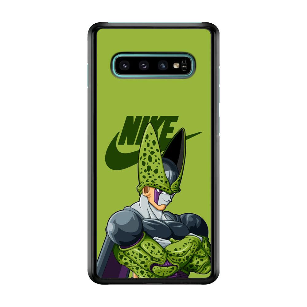 Nike Cell Green Samsung Galaxy S10 Plus Case-Rubber Black (2D Case)-Oxvistore