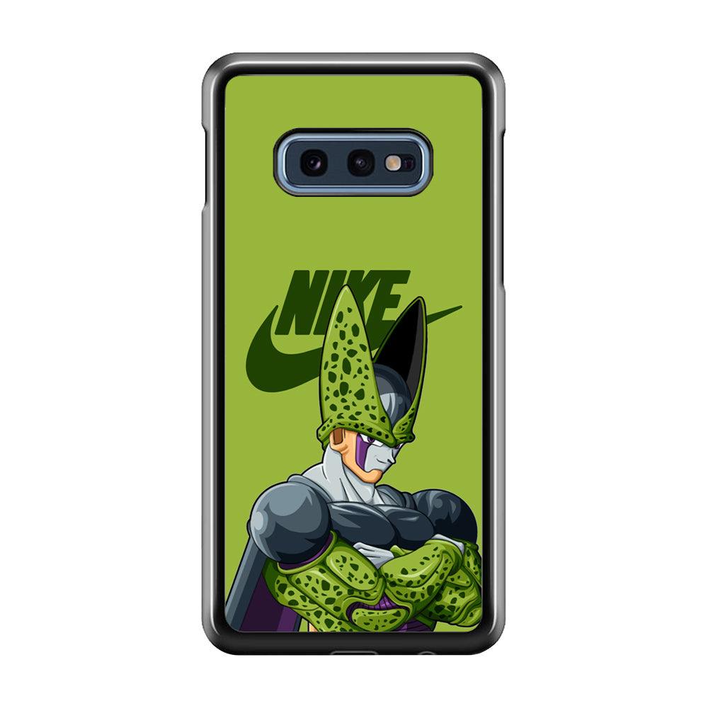Nike Cell Green Samsung Galaxy S10E Case-Rubber Black (2D Case)-Oxvistore
