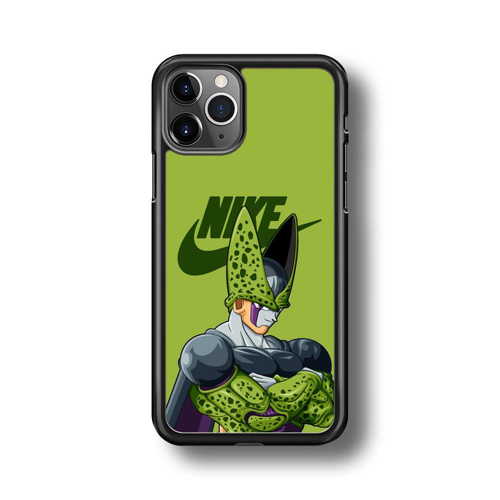 Nike Cell Green iPhone 11 Pro Max Case-Rubber Black (2D Case)-Oxvistore