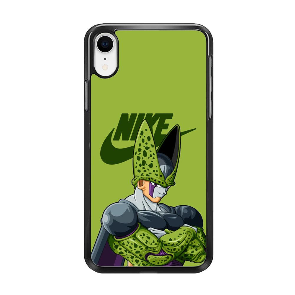 Nike Cell Green iPhone XR Case-Rubber Black (2D Case)-Oxvistore