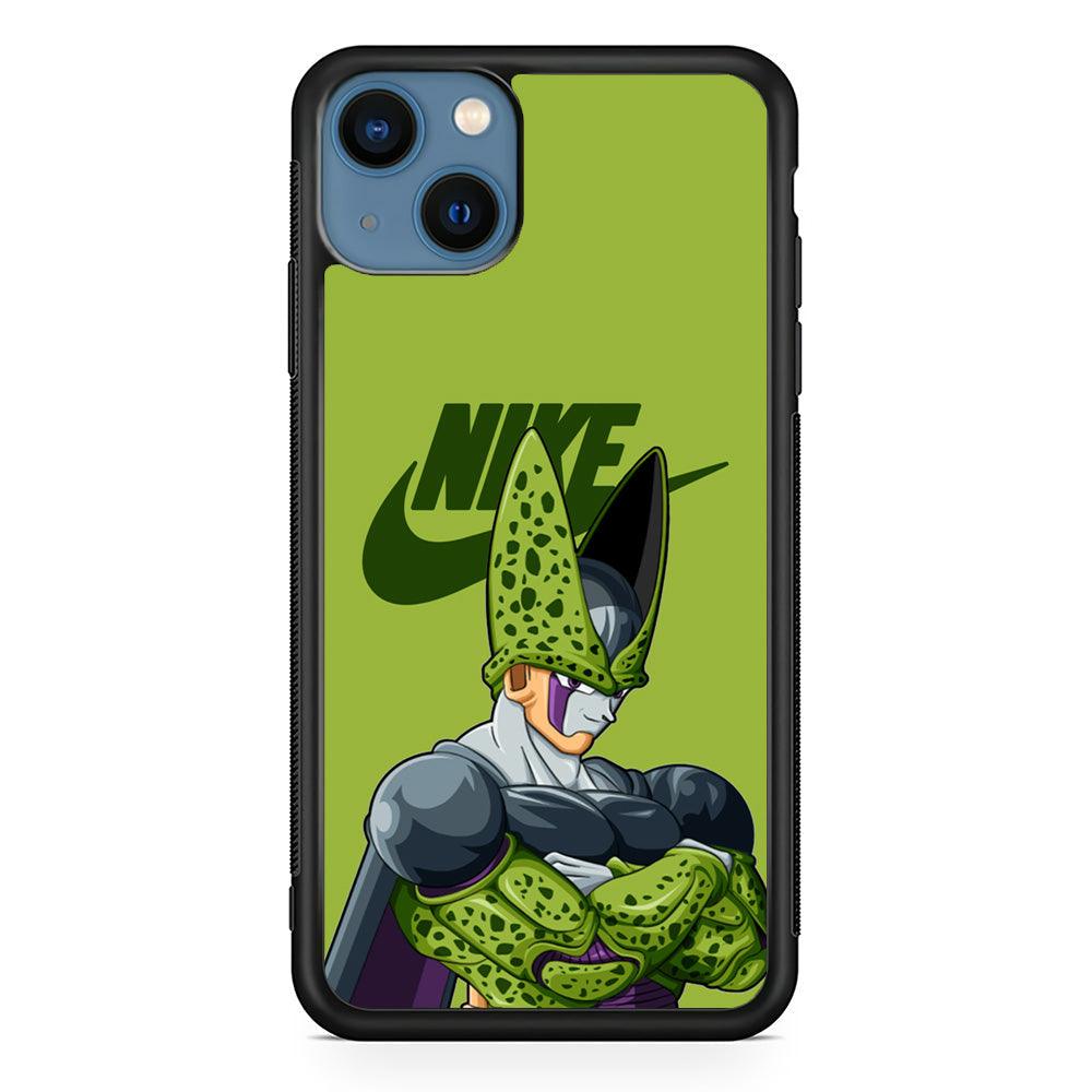 Nike Cell Green iPhone 13 Case-Rubber Black (2D Case)-Oxvistore