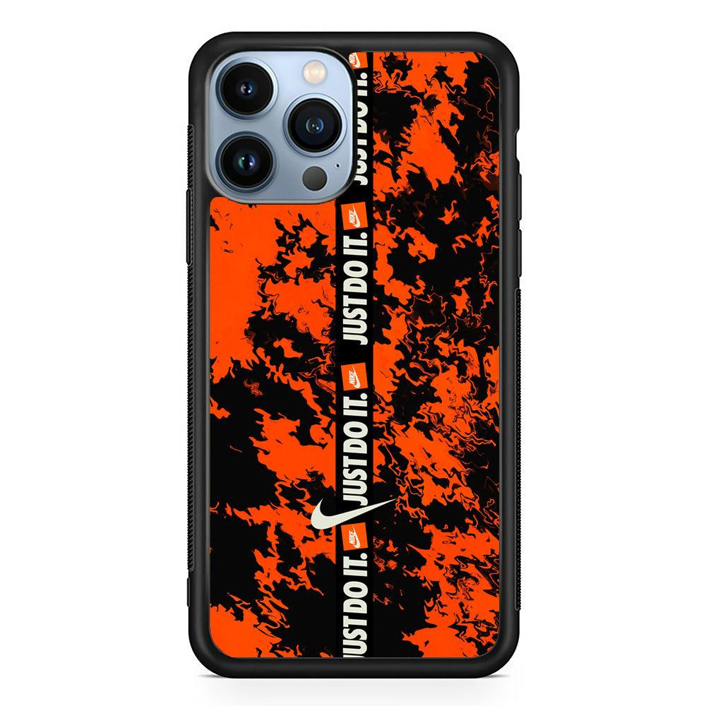 Nike Center of Alteration iPhone 14 Pro Max Case-Rubber Black (2D Case)-Oxvistore