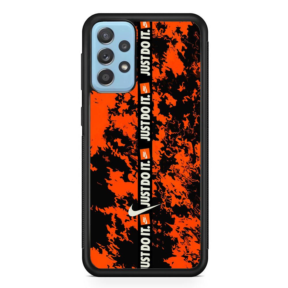 Nike Center of Alteration Samsung Galaxy A72 Case-Rubber Black (2D Case)-Oxvistore