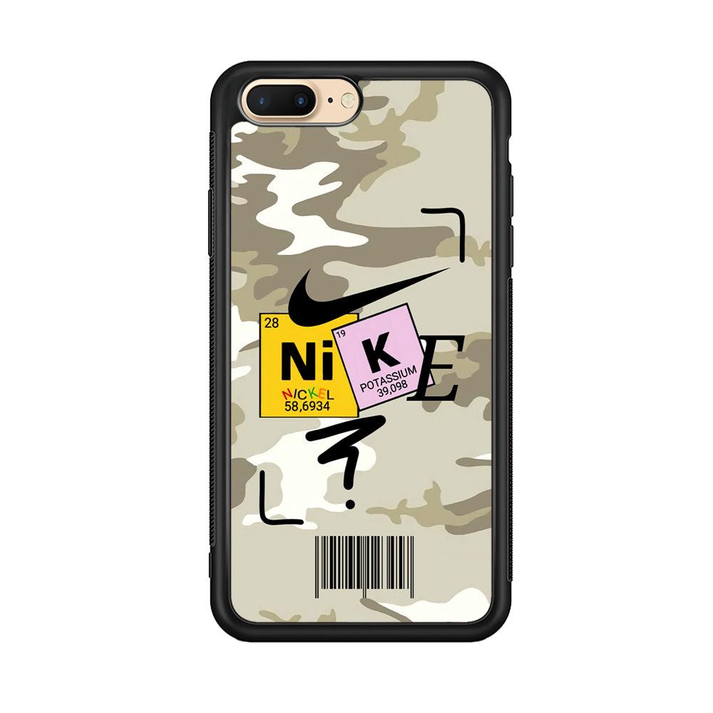 Nike Chemical Formula iPhone 8 Plus Case-Rubber Black (2D Case)-Oxvistore