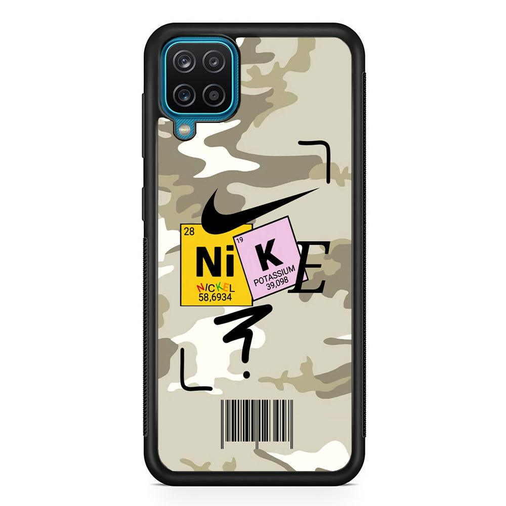 Nike Chemical Formula Samsung Galaxy A12 Case-Rubber Black (2D Case)-Oxvistore