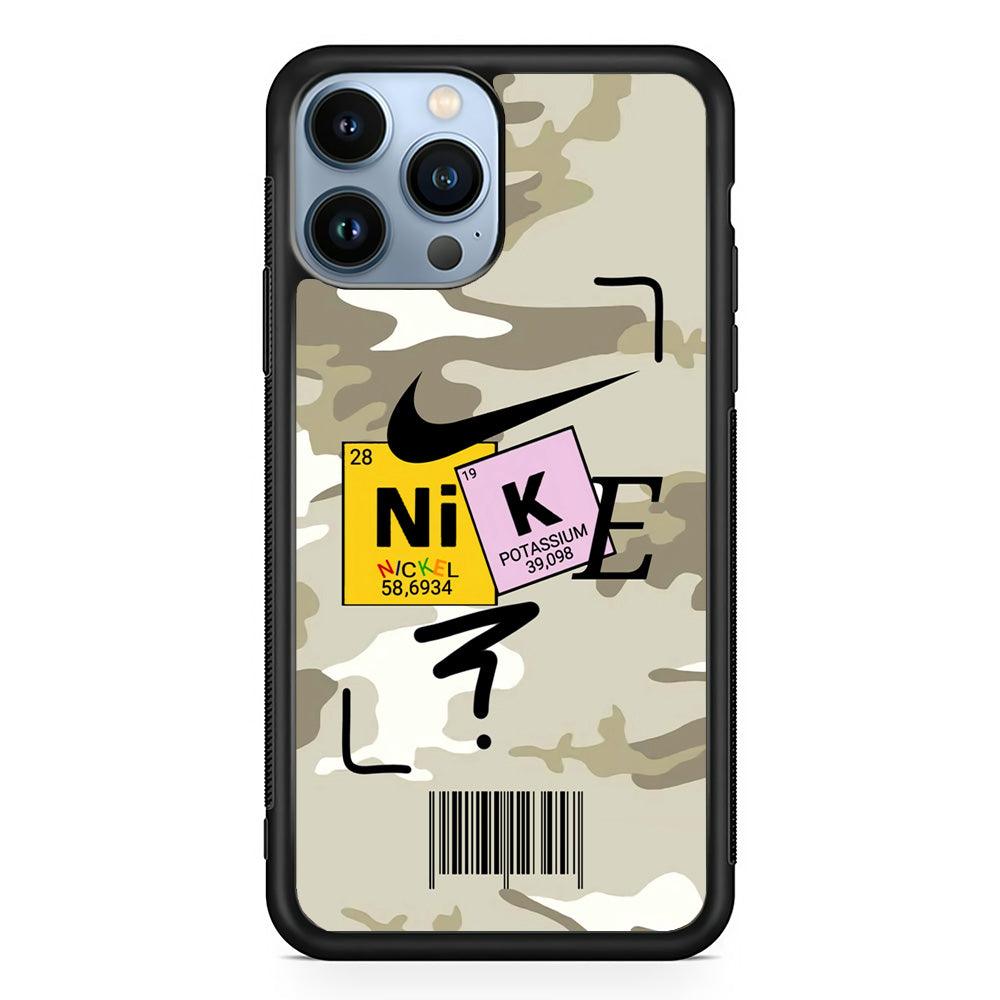 Nike Chemical Formula iPhone 14 Pro Max Case-Rubber Black (2D Case)-Oxvistore