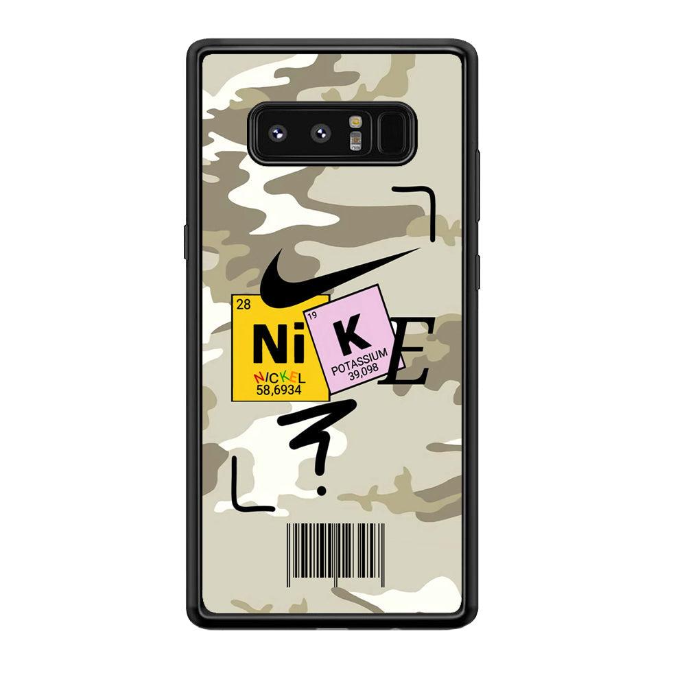 Nike Chemical Formula Samsung Galaxy Note 8 Case-Rubber Black (2D Case)-Oxvistore