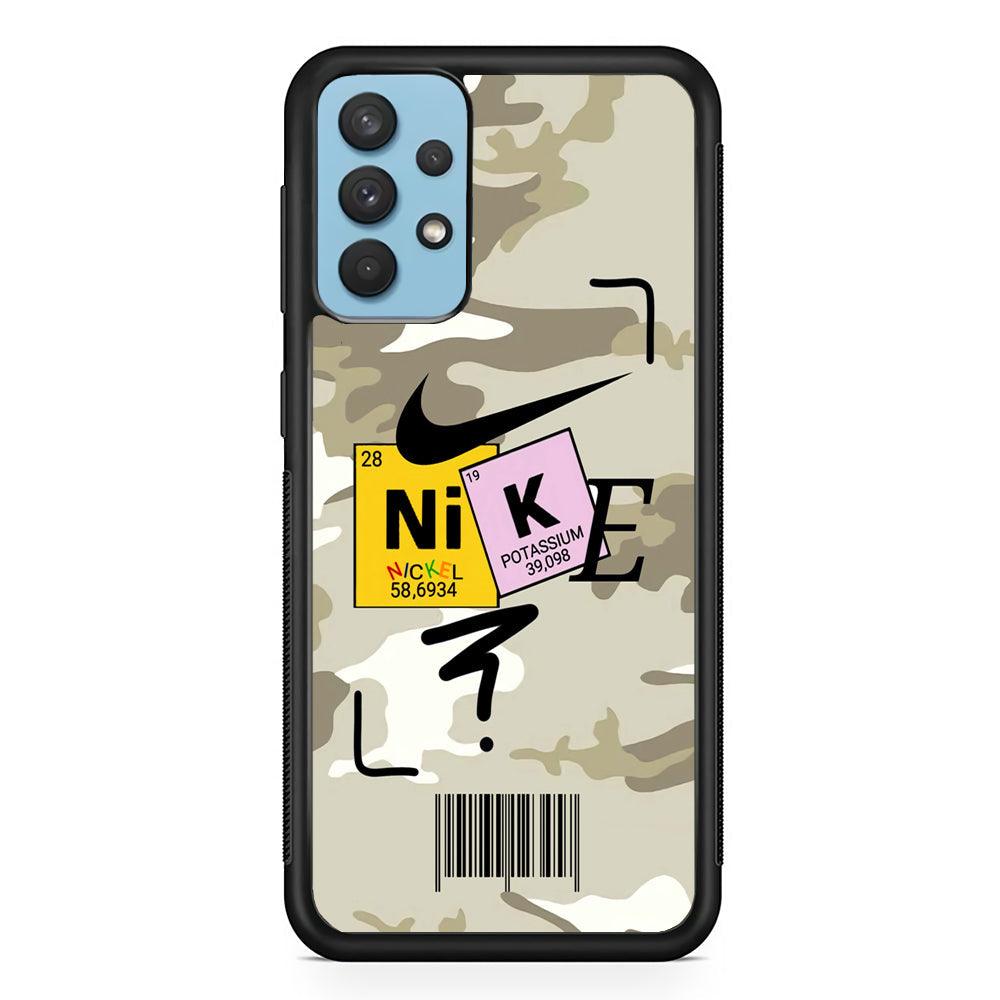 Nike Chemical Formula Samsung Galaxy A32 Case-Rubber Black (2D Case)-Oxvistore