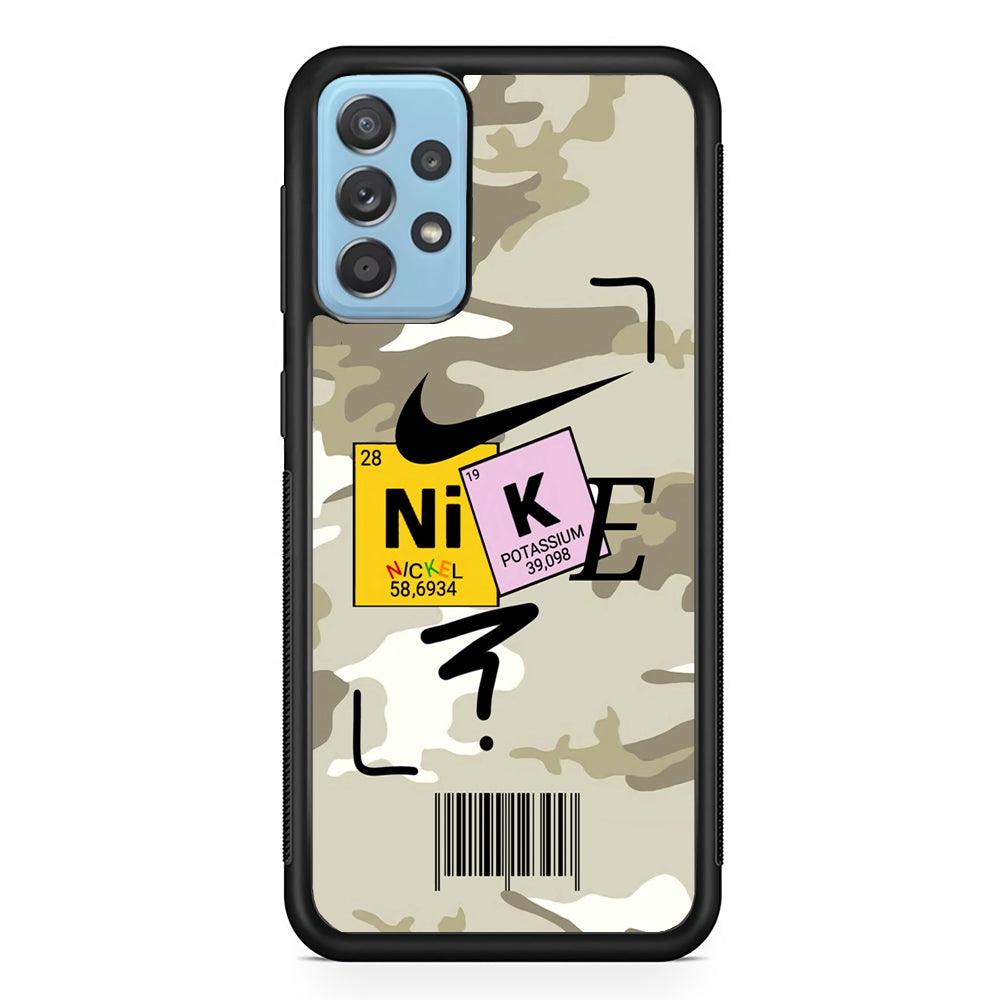 Nike Chemical Formula Samsung Galaxy A52 Case-Rubber Black (2D Case)-Oxvistore