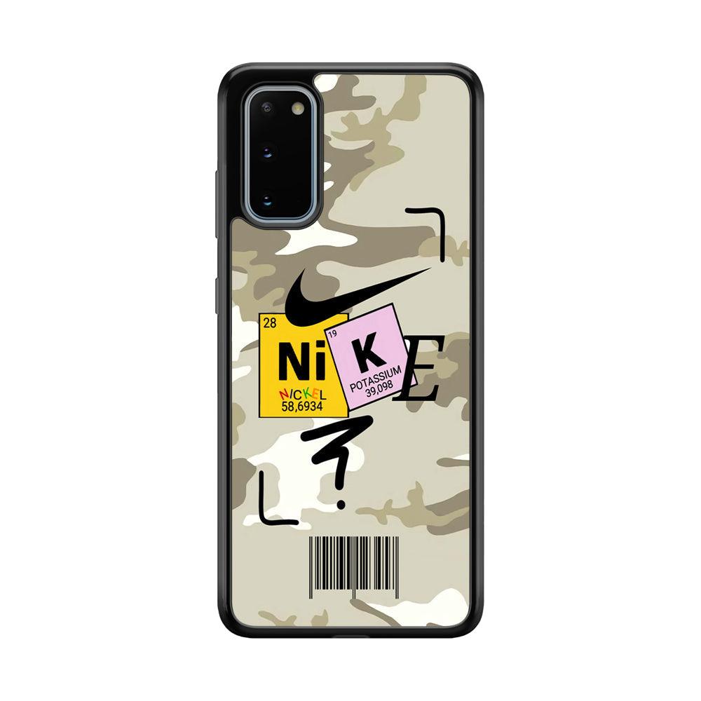Nike Chemical Formula Samsung Galaxy S20 Case-Rubber Black (2D Case)-Oxvistore