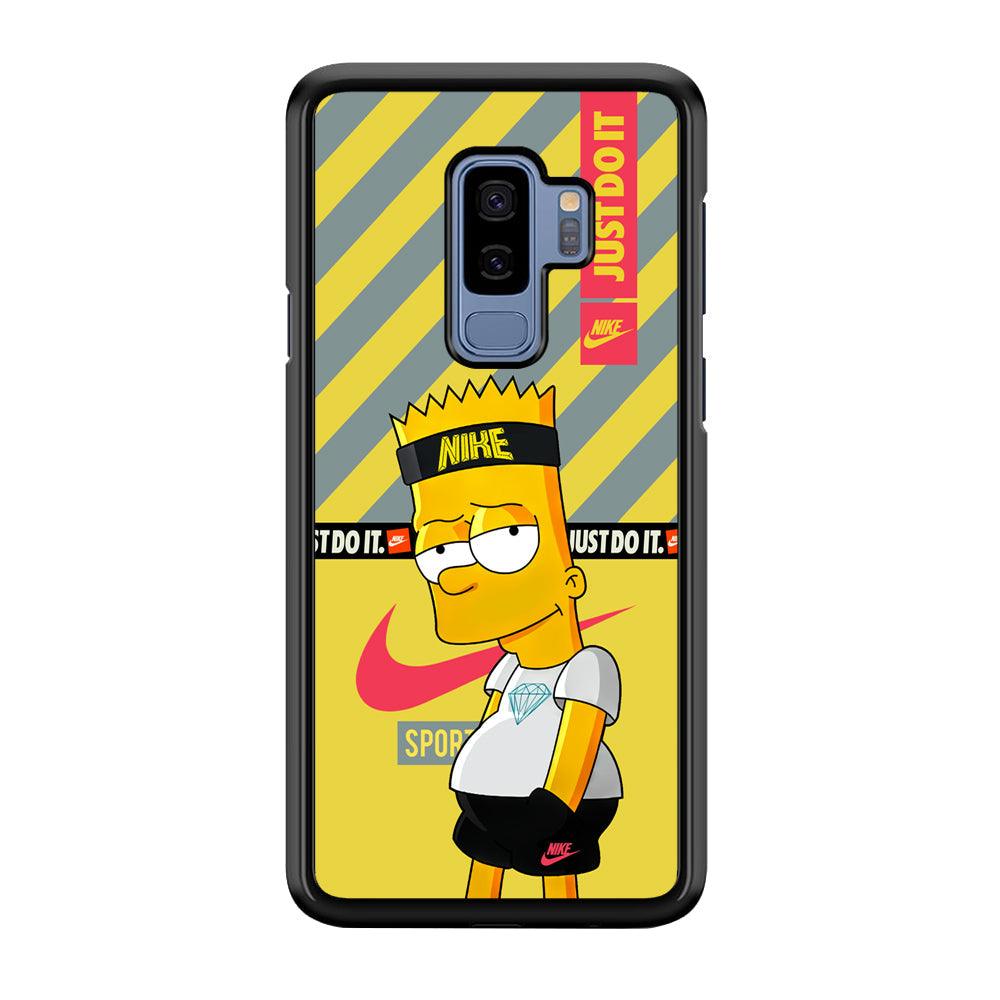 Nike Chill Bart Samsung Galaxy S9 Plus Case-Rubber Black (2D Case)-Oxvistore