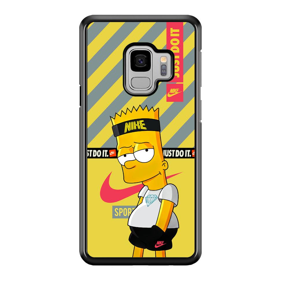 Nike Chill Bart Samsung Galaxy S9 Case-Rubber Black (2D Case)-Oxvistore