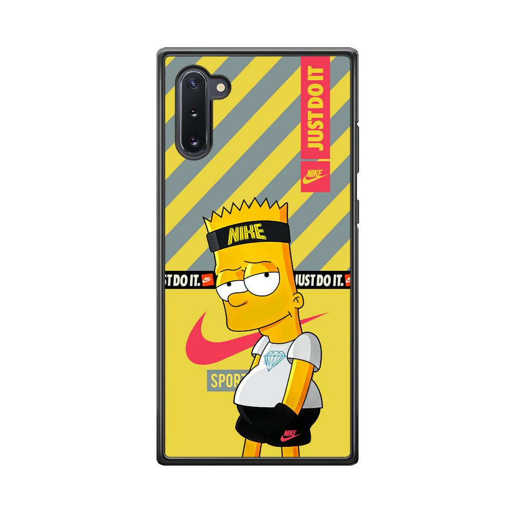 Nike Chill Bart Samsung Galaxy Note 10 Case-Rubber Black (2D Case)-Oxvistore