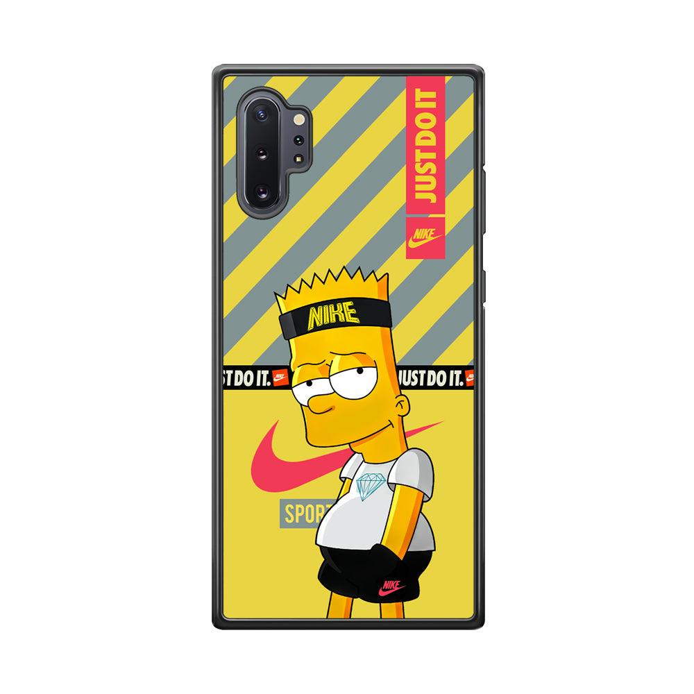 Nike Chill Bart Samsung Galaxy Note 10 Plus Case-Rubber Black (2D Case)-Oxvistore