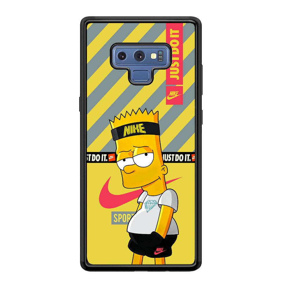 Nike Chill Bart Samsung Galaxy Note 9 Case-Rubber Black (2D Case)-Oxvistore