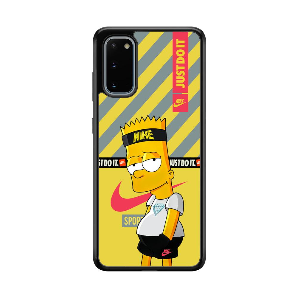 Nike Chill Bart Samsung Galaxy S20 Case-Rubber Black (2D Case)-Oxvistore
