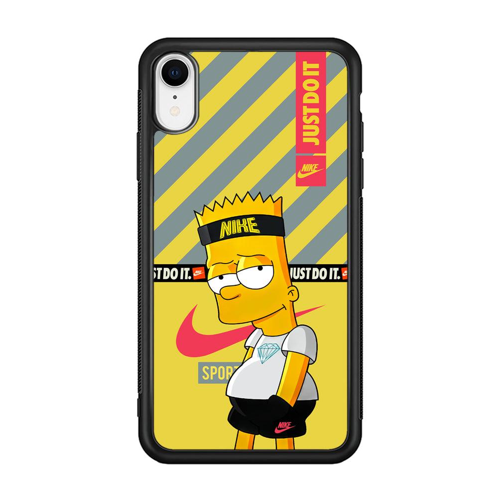 Nike Chill Bart iPhone XR Case-Rubber Black (2D Case)-Oxvistore