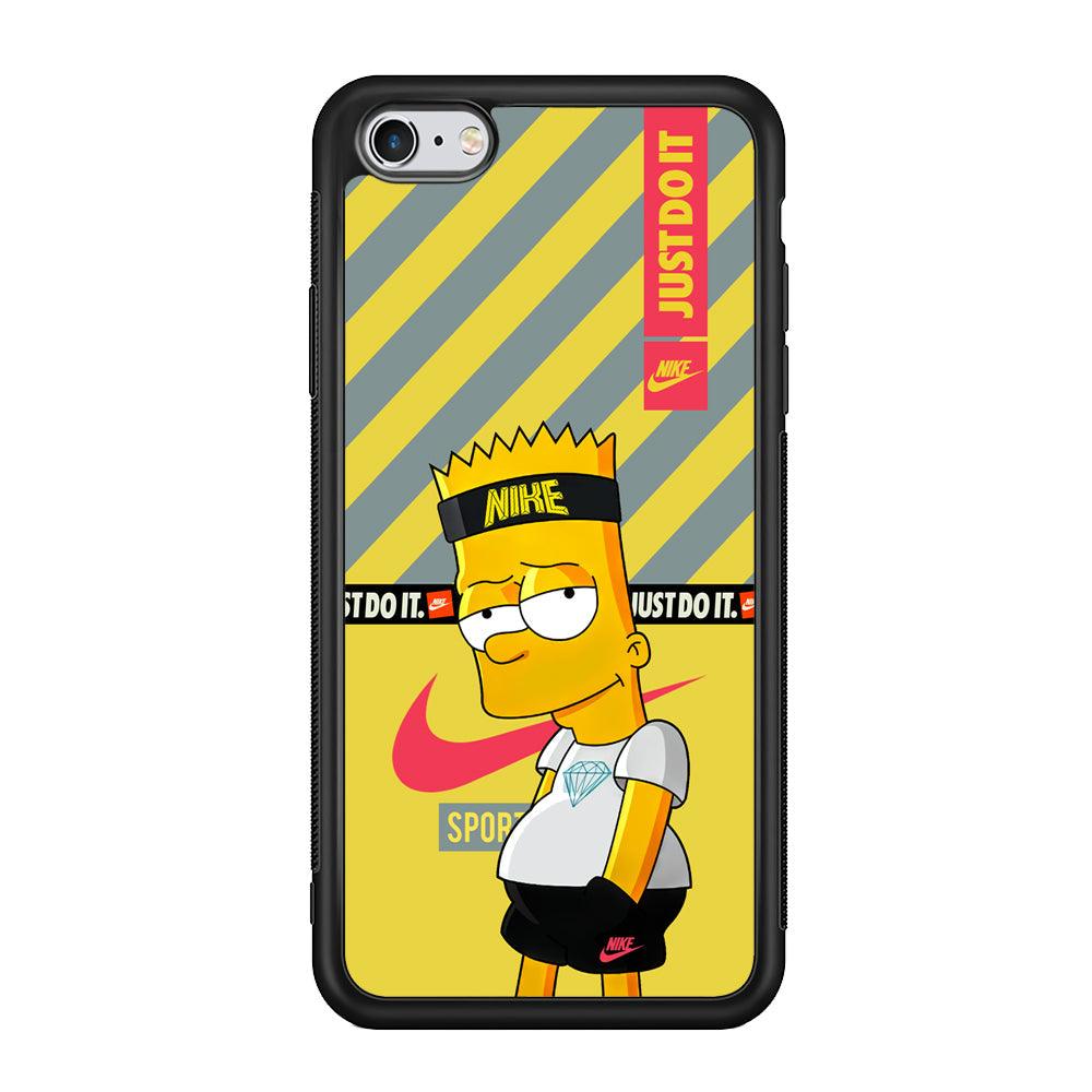 Nike Chill Bart iPhone 6 Plus | 6s Plus Case-Rubber Black (2D Case)-Oxvistore