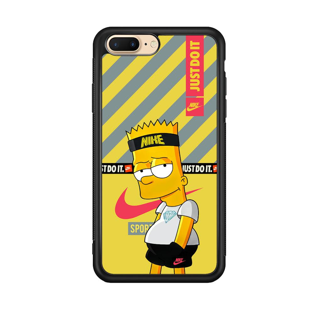 Nike Chill Bart iPhone 7 Plus Case-Rubber Black (2D Case)-Oxvistore