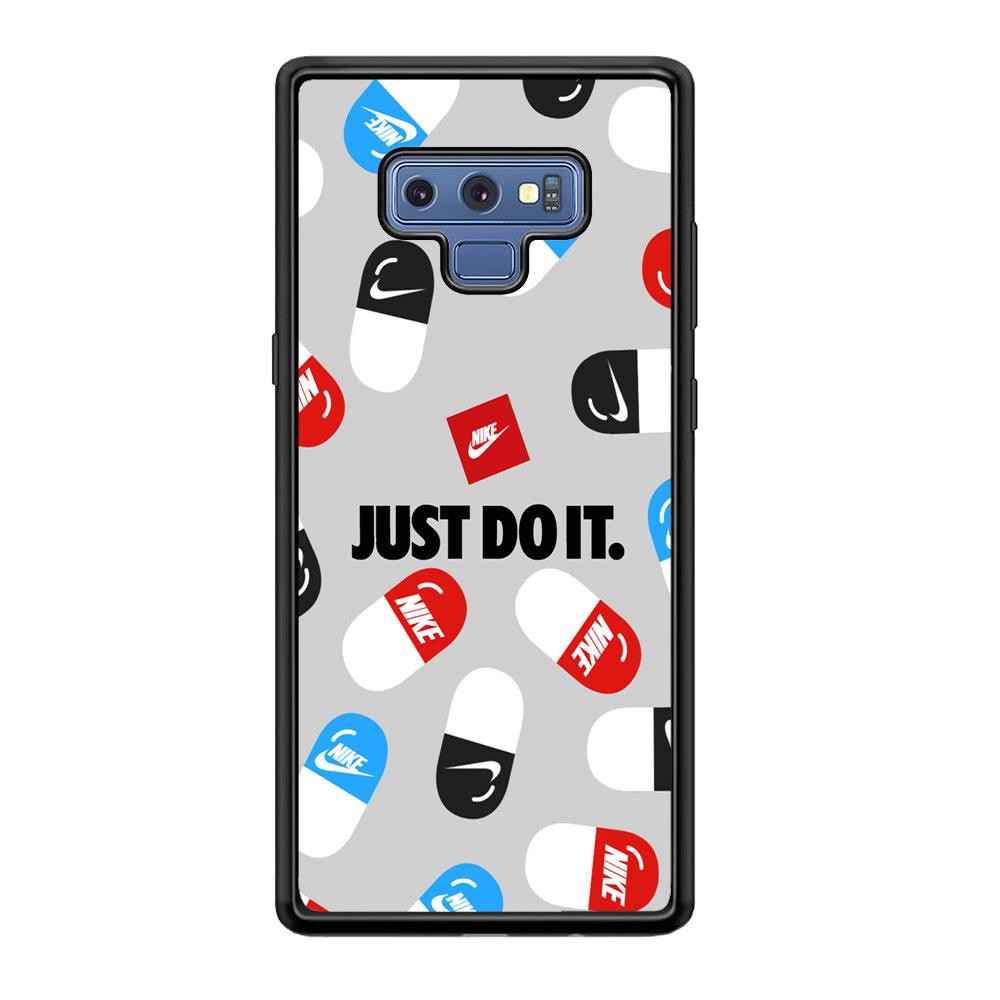Nike Chill Pill Patern Samsung Galaxy Note 9 Case-Rubber Black (2D Case)-Oxvistore