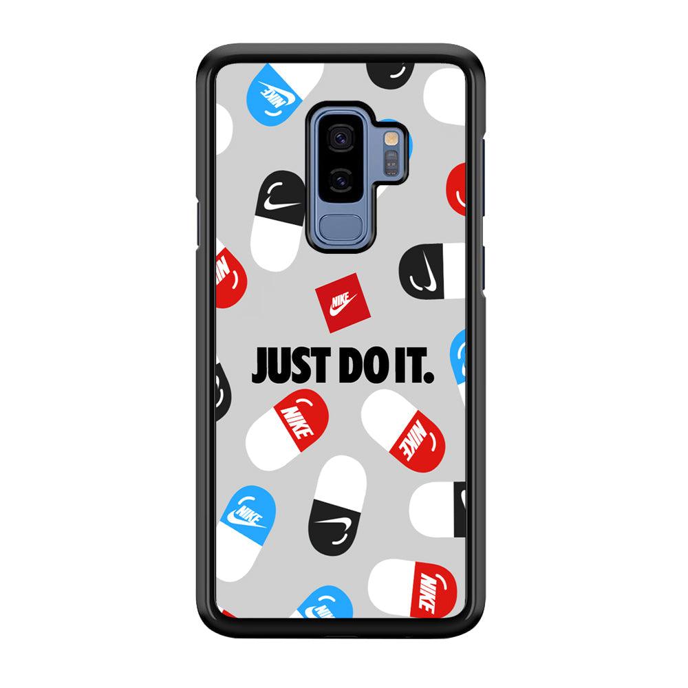 Nike Chill Pill Patern Samsung Galaxy S9 Plus Case-Rubber Black (2D Case)-Oxvistore