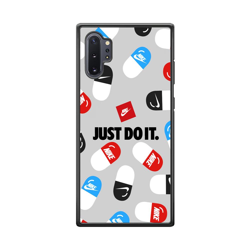 Nike Chill Pill Patern Samsung Galaxy Note 10 Plus Case-Rubber Black (2D Case)-Oxvistore