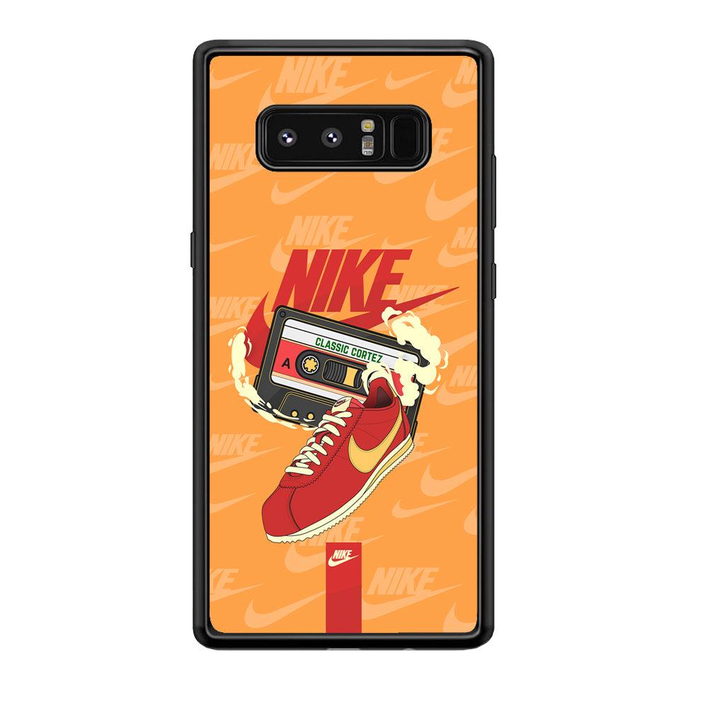 Nike Classic Stride Samsung Galaxy Note 8 Case-Rubber Black (2D Case)-Oxvistore