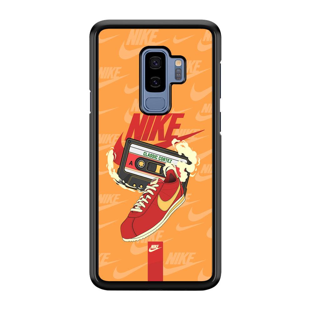 Nike Classic Stride Samsung Galaxy S9 Plus Case-Rubber Black (2D Case)-Oxvistore