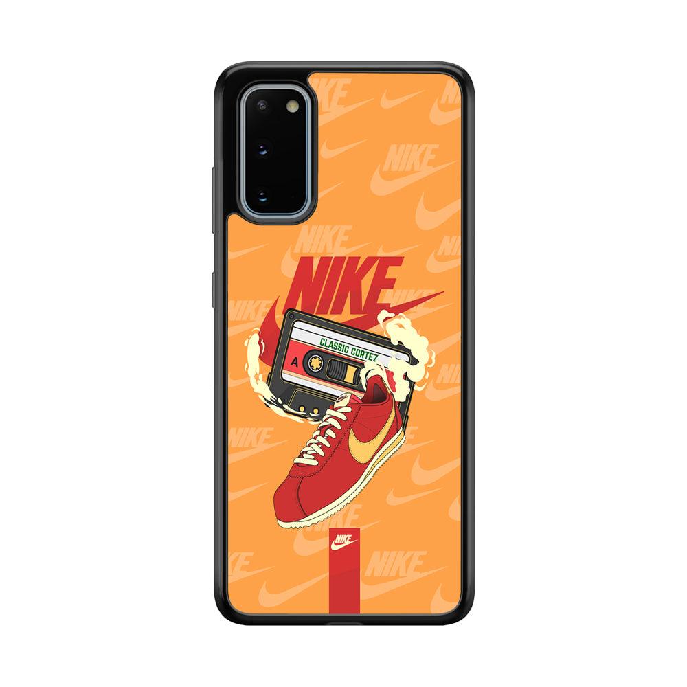 Nike Classic Stride Samsung Galaxy S20 Case-Rubber Black (2D Case)-Oxvistore