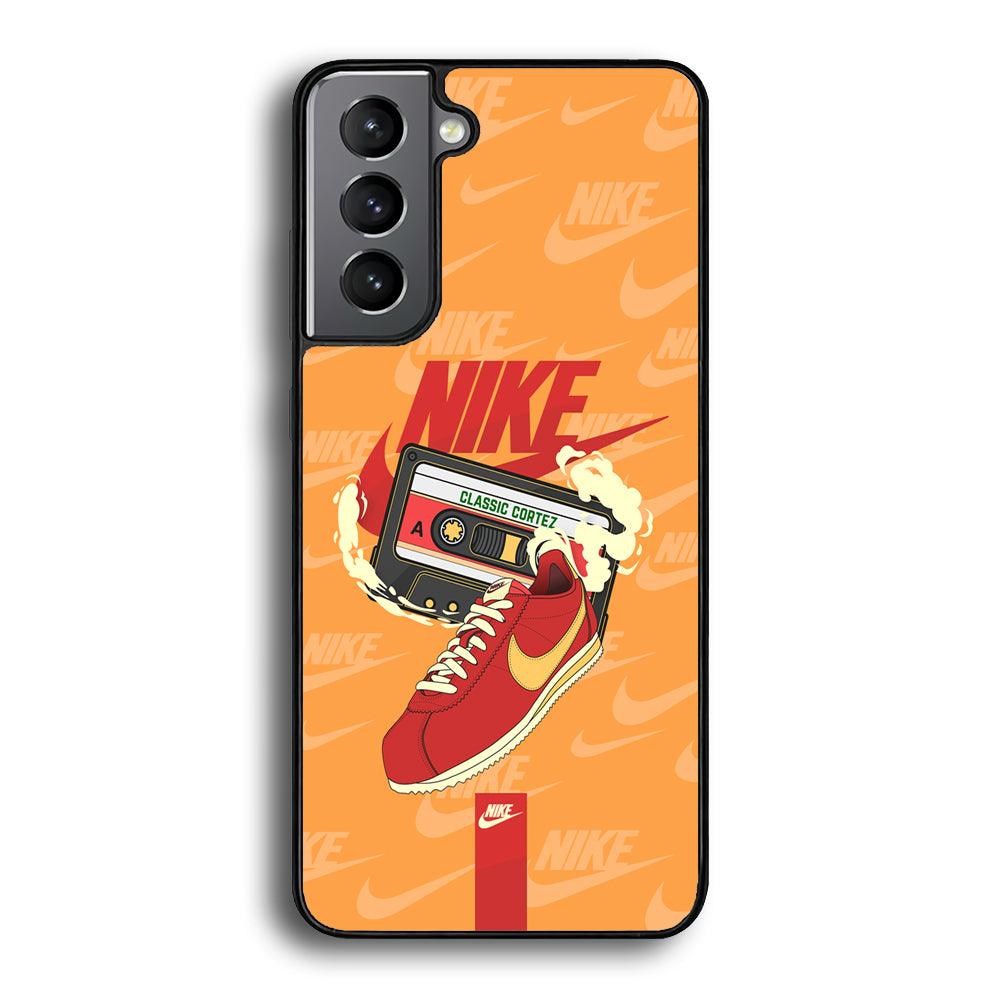 Nike Classic Stride Samsung Galaxy S24 Case-Rubber Black (2D Case)-Oxvistore