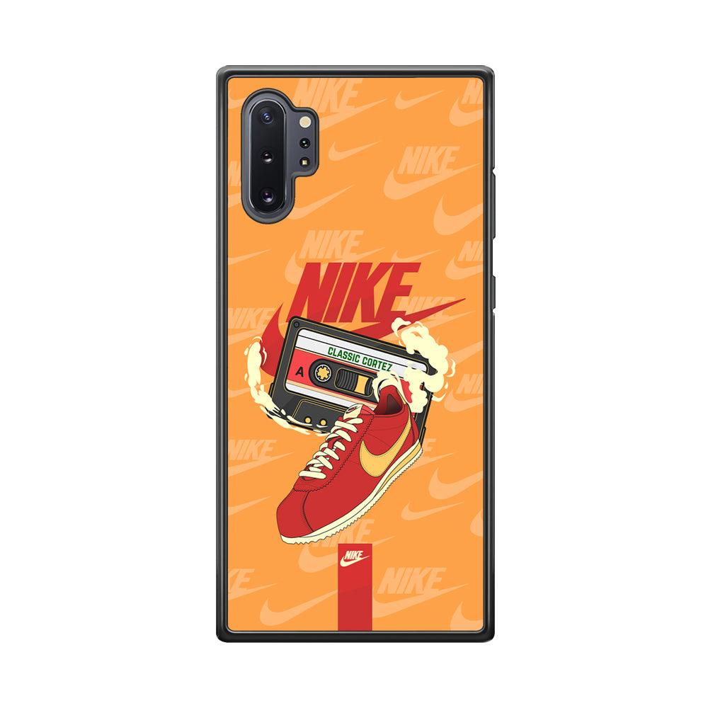Nike Classic Stride Samsung Galaxy Note 10 Plus Case-Rubber Black (2D Case)-Oxvistore