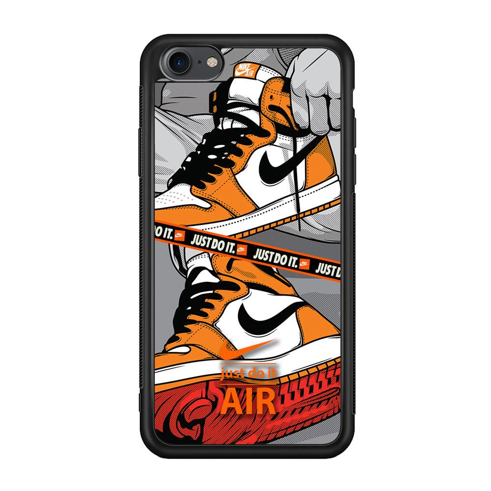 Nike Close Up The Sneaker iPhone 7 Case-Rubber Black (2D Case)-Oxvistore