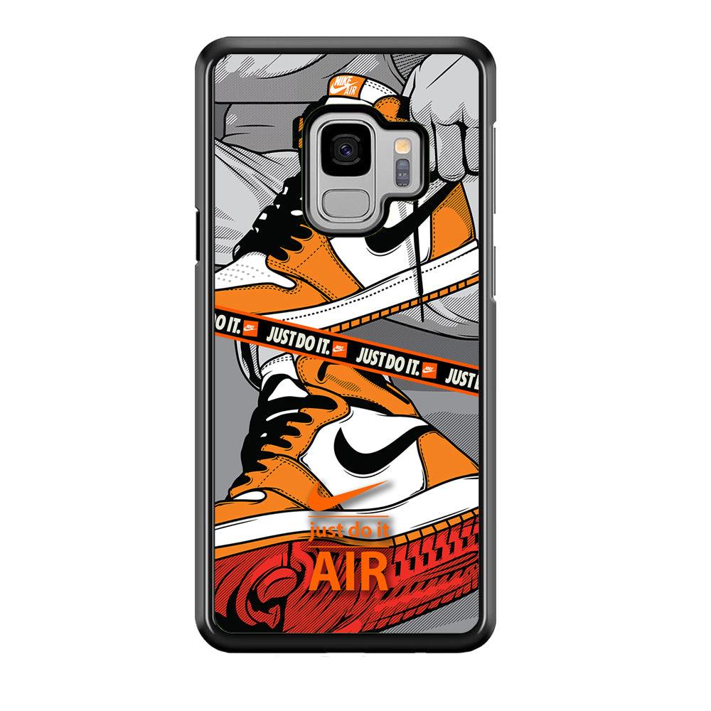 Nike Close Up The Sneaker Samsung Galaxy S9 Case-Rubber Black (2D Case)-Oxvistore
