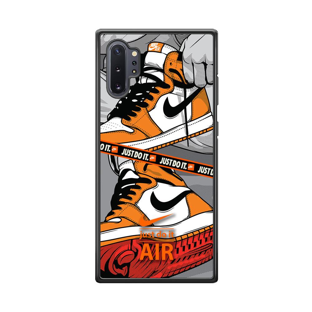 Nike Close Up The Sneaker Samsung Galaxy Note 10 Plus Case-Rubber Black (2D Case)-Oxvistore